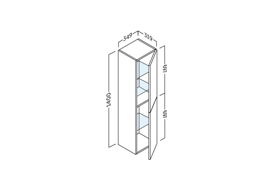 Columna de baño Landes Coycama croquis 8