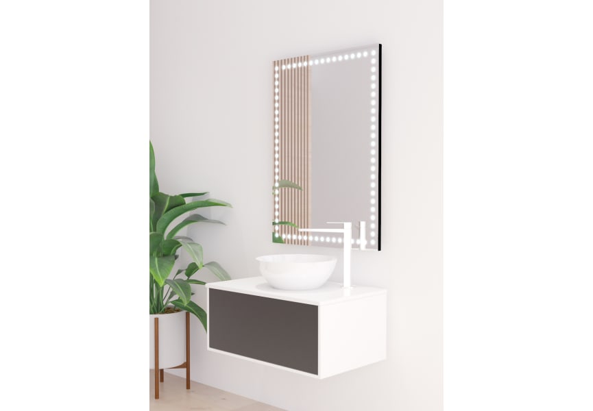 Espejo de baño con luz LED Cinty Bruntec principal 1