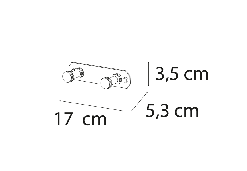 Percha doble Intro Mediterránea de Baño croquis 1