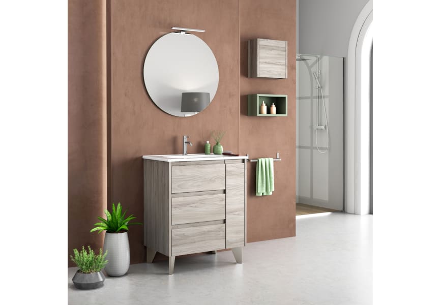 Mueble De Baño Blanco 70 cm Cervino