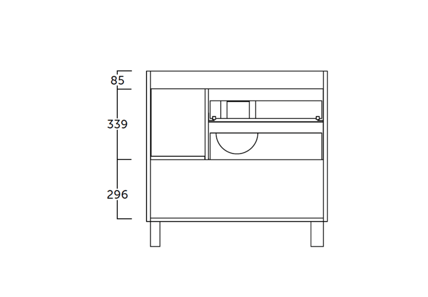Mueble de baño Cervino Coycama croquis 6