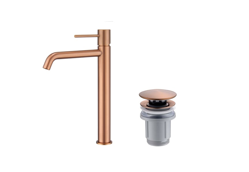 Pack Grifo de lavabo caño alto Monza Imex + Válvula click-clack principal 4