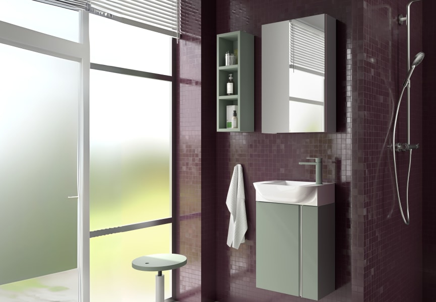 Conjunto mueble de baño fondo reducido 22 cm Versa Coycama principal 0