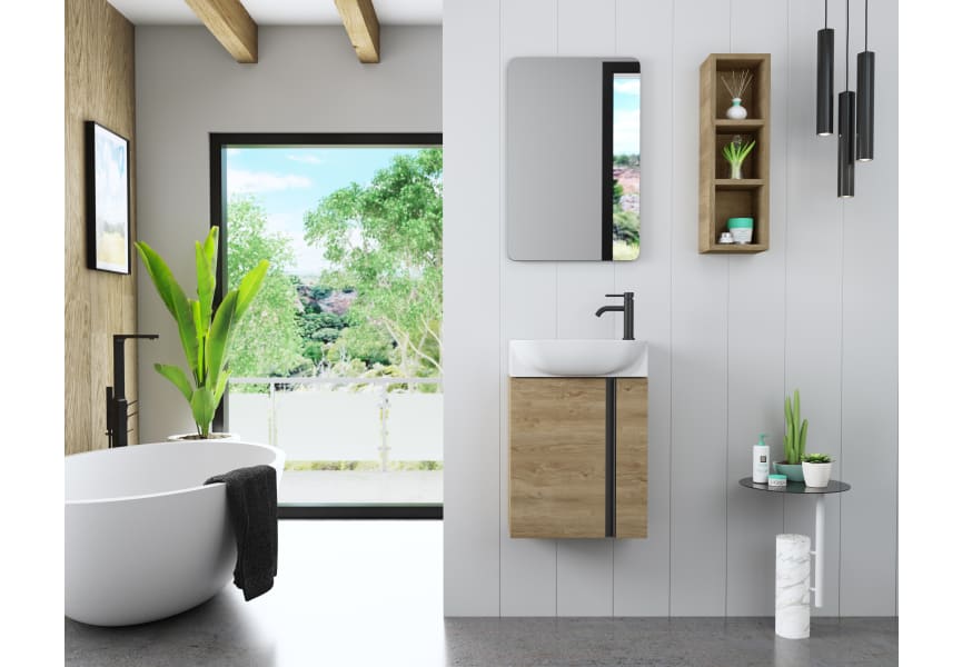 Conjunto mueble de baño fondo reducido 22 cm Versa Coycama principal 1