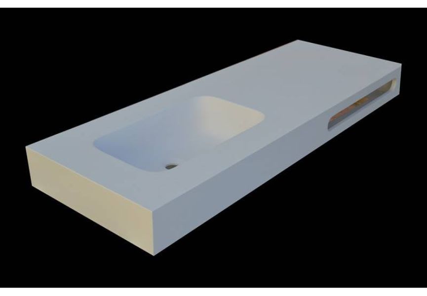 Lavabo encimera Illice Bruntec detalle 2