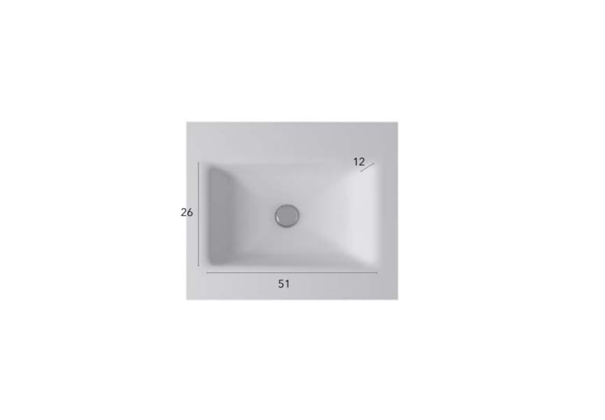 Lavabo encimera Illice Bruntec croquis 4