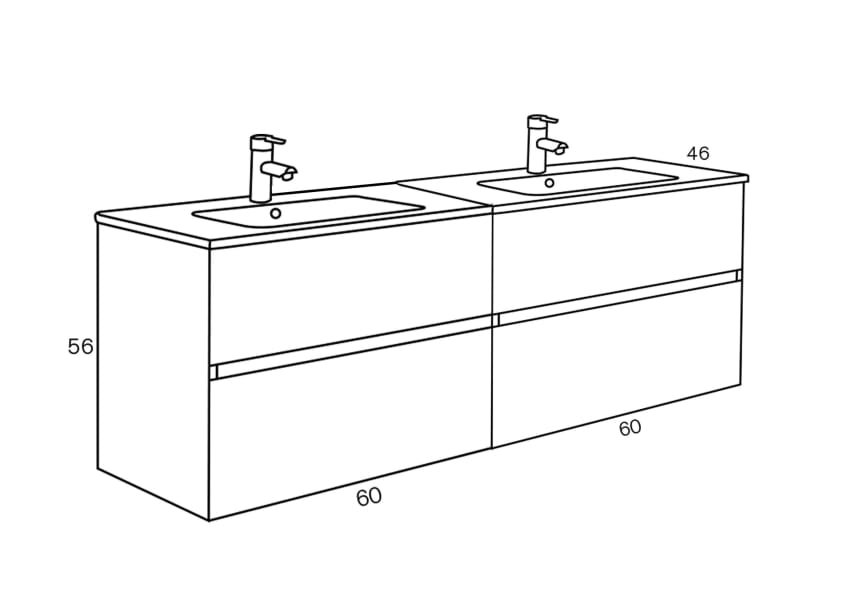 Conjunto mueble de baño Deco Lux Sanchís croquis 12