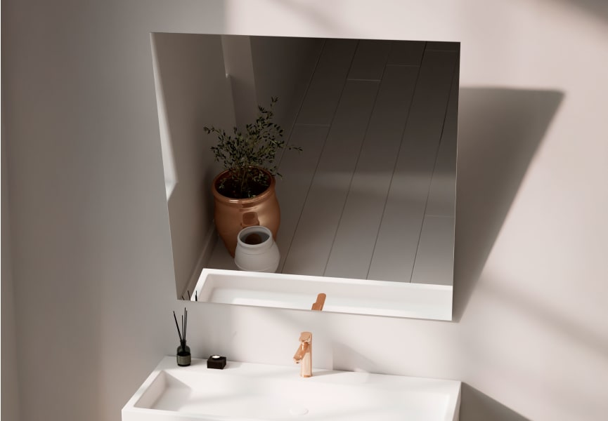 Espejo de baño PMR con luz LED Montel Bruntec ambiente 3