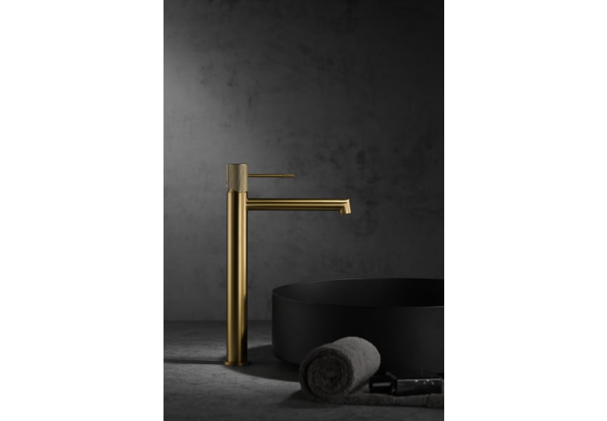 Grifo de lavabo de Imex monomando alto con maneta cromo 322x183mm Line