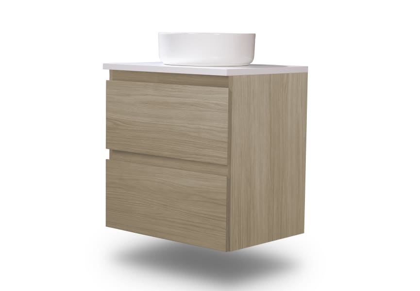 Mueble de baño pequeño Nivo Bruntec 2 cajones suspendido principal 3