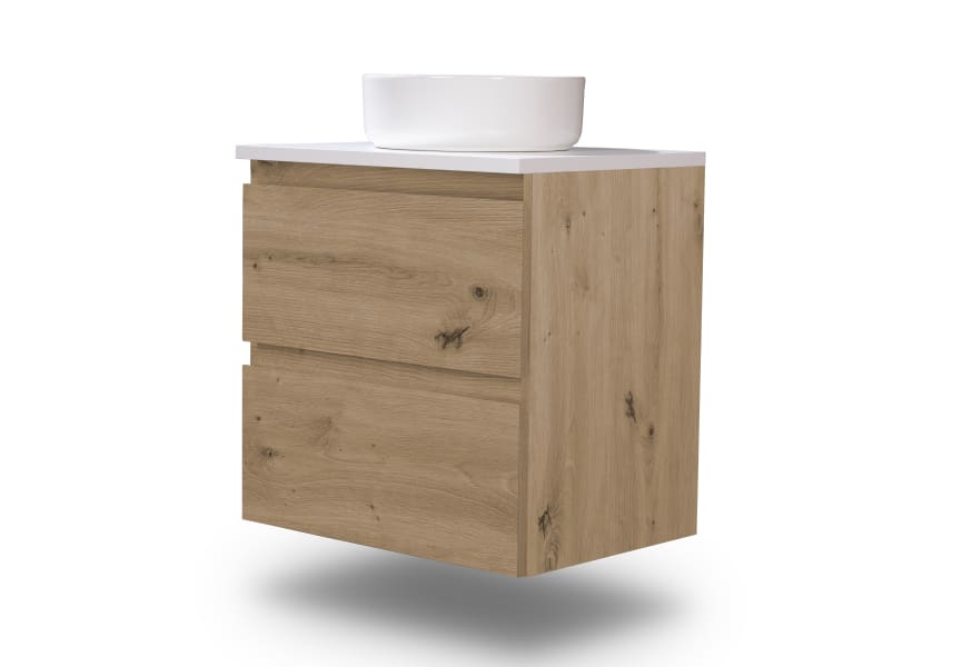 Mueble de baño pequeño Nivo Bruntec 2 cajones suspendido principal 2