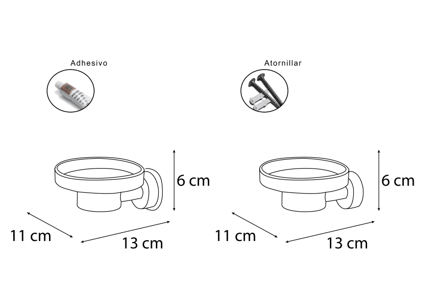 Jabonera de baño Tau Mediterránea del baño croquis 1