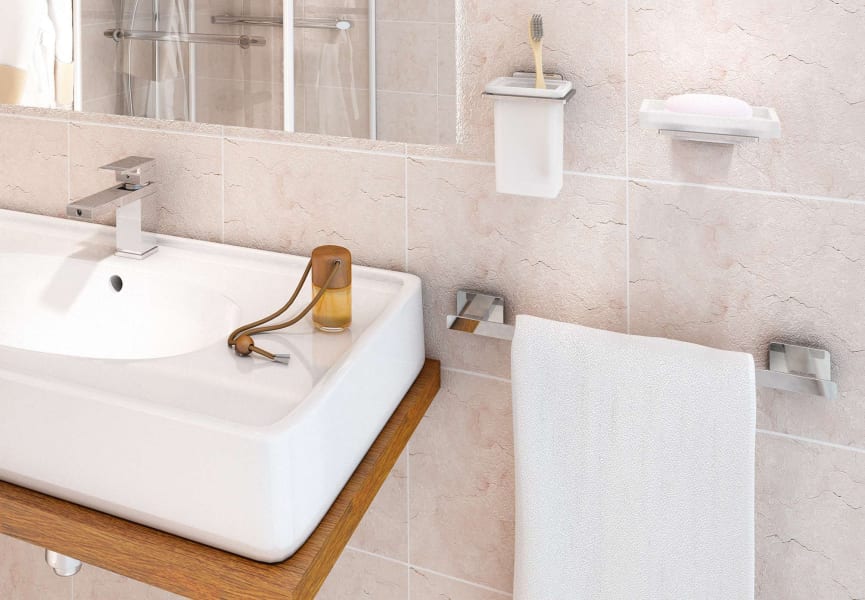 Conjunto de accesorios de baño Atena Gedy ambiente 4