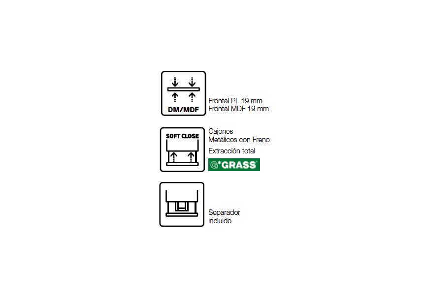 Conjunto mueble de baño con lavabo sobre encimera Etna Sanchis opción 12