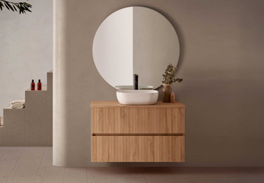 Conjunto mueble de baño con lavabo sobre encimera Etna Sanchis principal 0