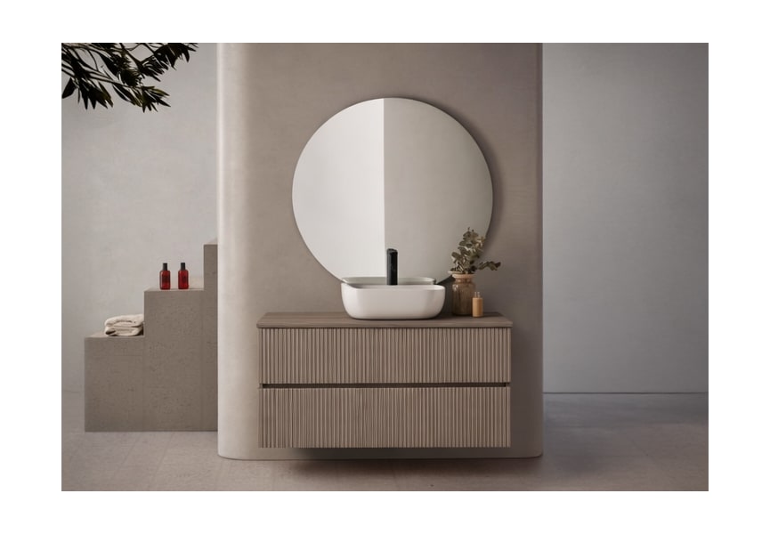 Conjunto mueble de baño con lavabo sobre encimera Etna Sanchis principal 4