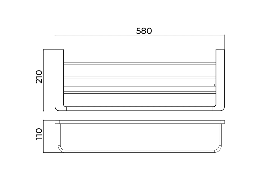 Toallero de baño tipo hotel Nova Medimex croquis 6