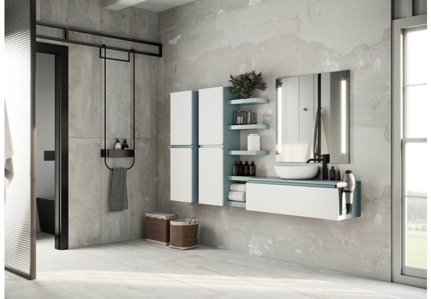 Mueble de baño con encimera de madera Aqua Campoaras principal 0