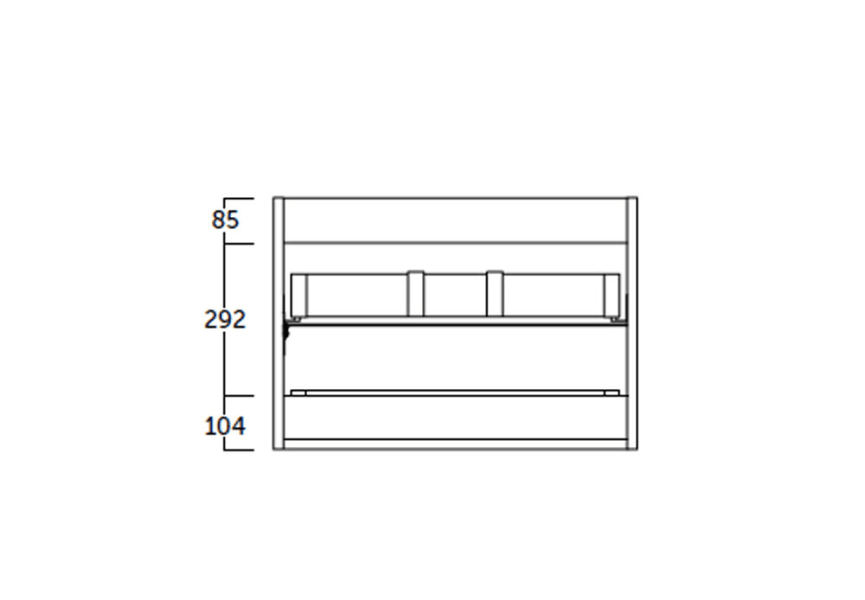 Mueble de baño con encimera de madera Landes Coycama croquis 8