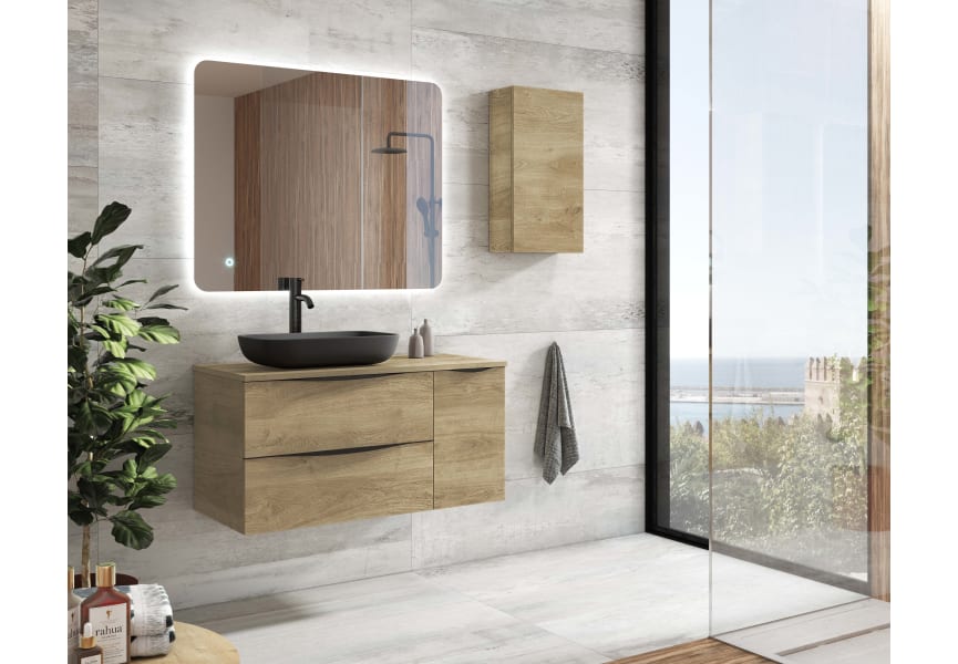 Mueble de baño con encimera de madera Landes Coycama Principal 0