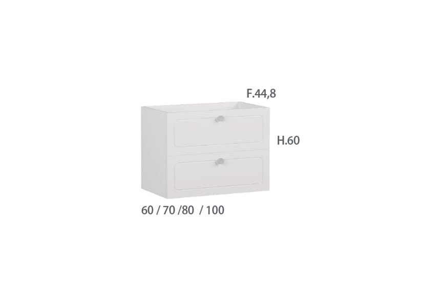 Mueble de baño Alda Campoaras croquis 3