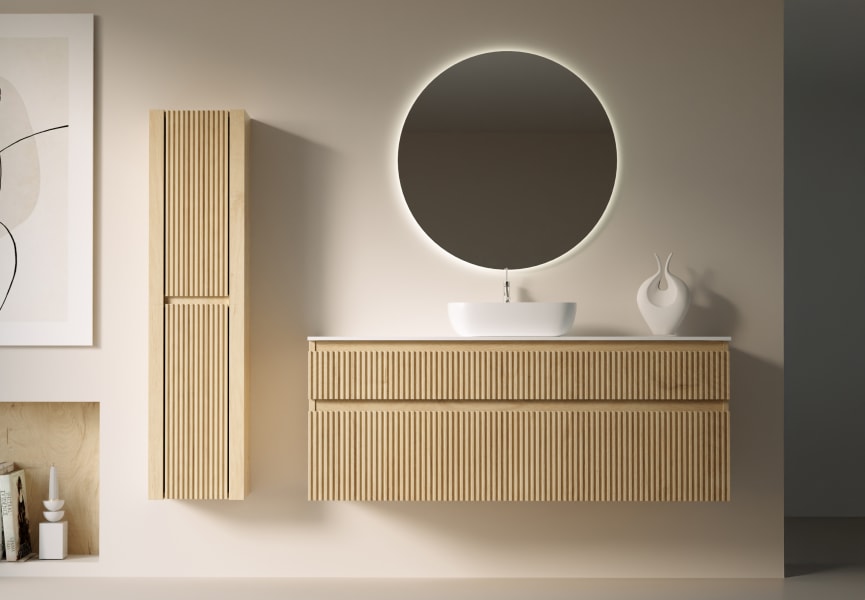 Mueble de baño con encimera de Solid surface Alpes 5 Bruntec principal 1