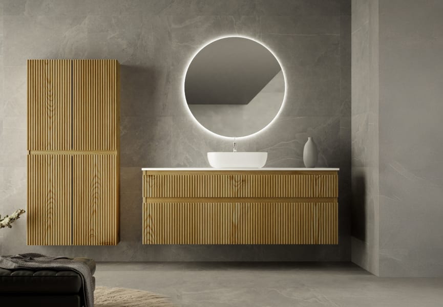 Mueble de baño con encimera de Solid surface Alpes 5 Bruntec principal 0