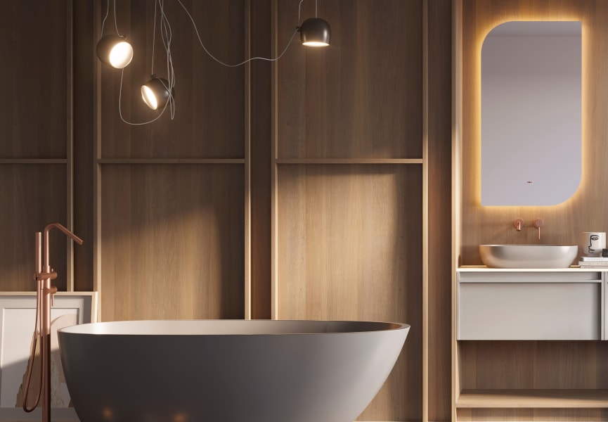Espejo de baño con luz LED Cardiff Ledimex ambiente 4