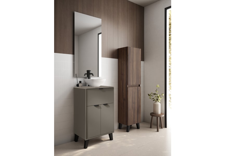 Conjunto mueble de baño fondo reducido 35.5 cm con lavabo sobre encimera Midi Visobath principal 7