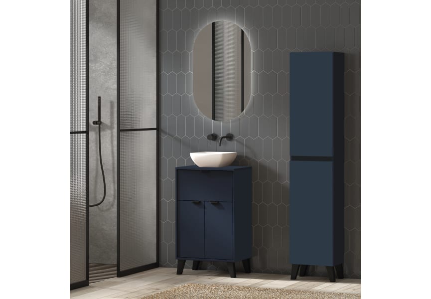 Conjunto mueble de baño fondo reducido 35.5 cm con lavabo sobre encimera Midi Visobath principal 0