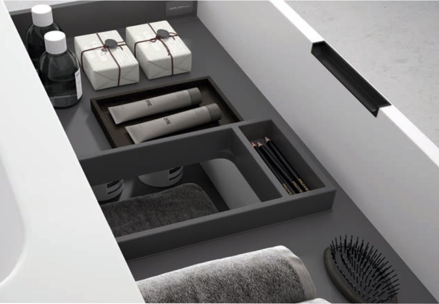 Mueble de baño con encimera melamina Artemisa de Bruntec detalle 6