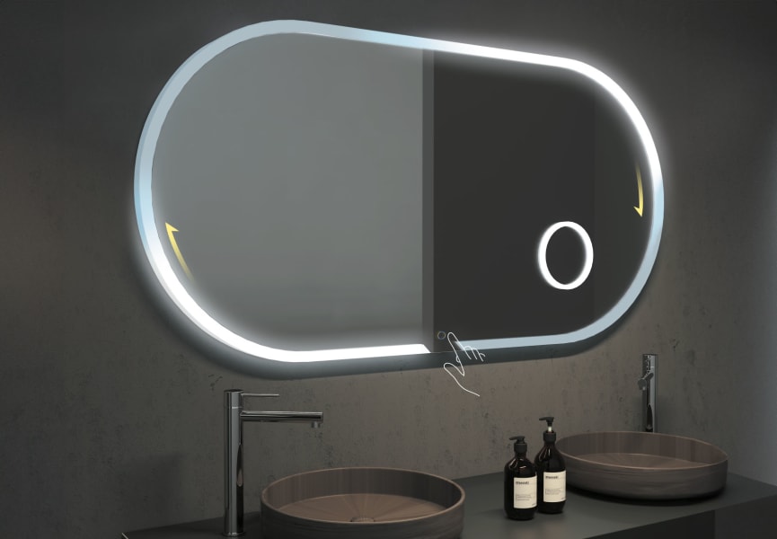 Espejo de baño con luz LED Indiana Ledimex detalle 1