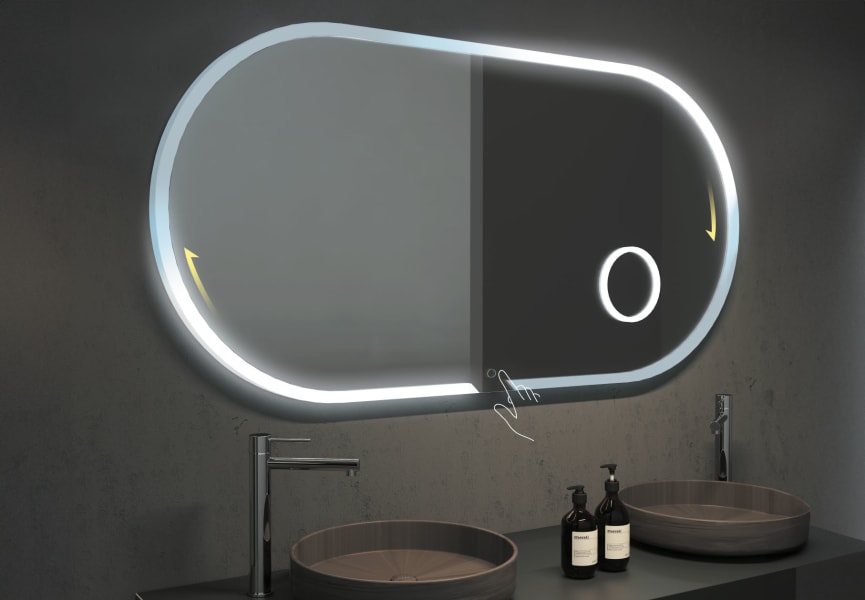 Espejo de baño con luz LED Indiana Ledimex detalle 3
