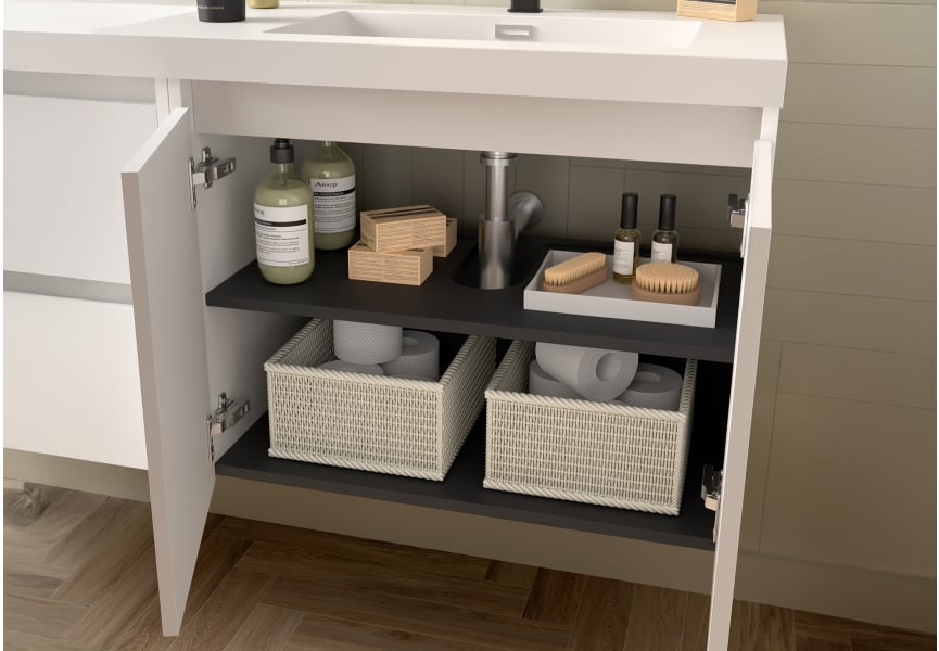 Mueble de baño con encimera de madera Noja Salgar detalle 10