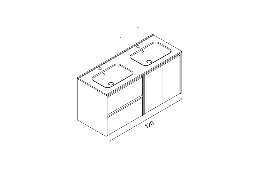 Conjunto mueble de baño Sansa Royo croquis 7