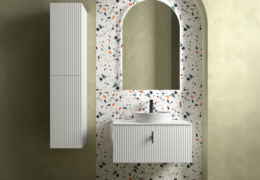 Mueble de baño con encimera de madera Biba Salgar principal 1