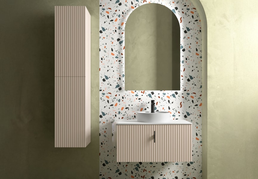 Mueble de baño con encimera de madera Biba Salgar principal 2