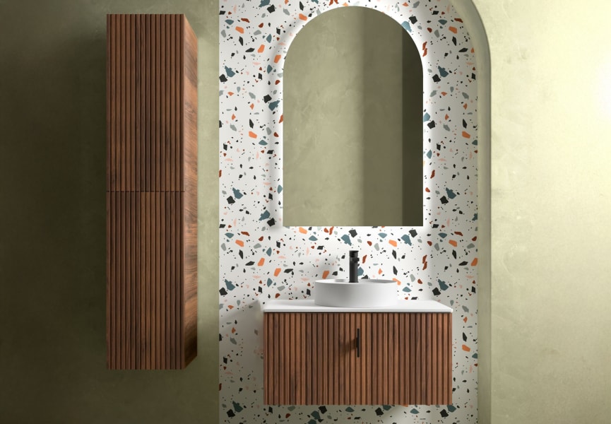 Mueble de baño con encimera de madera Biba Salgar principal 0