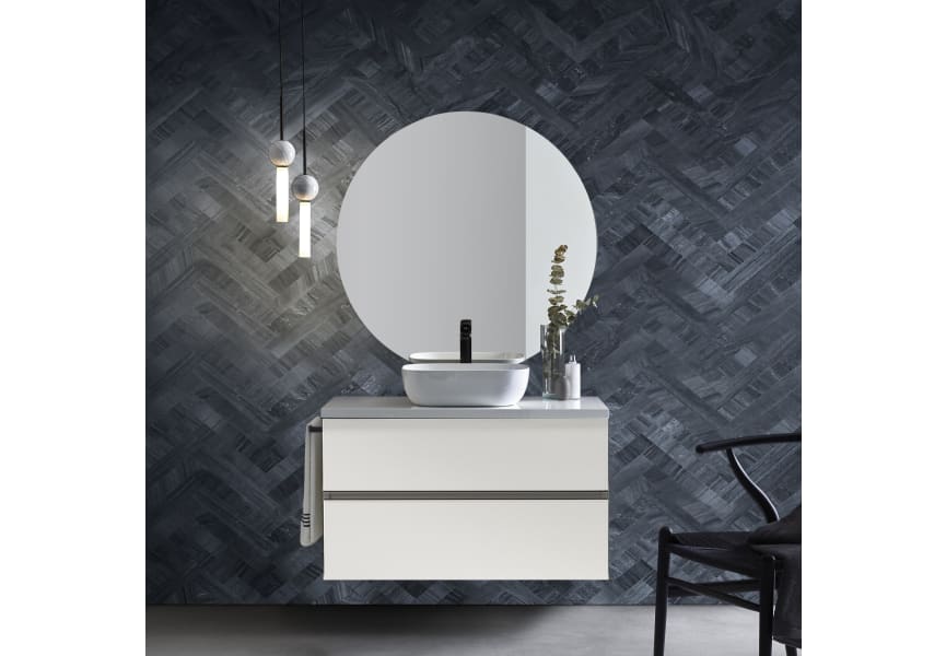 Conjunto mueble de baño con lavabo sobre encimera Hana Sanchís principal 1