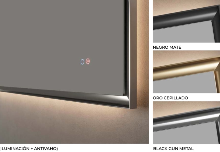 Espejo de baño con luz LED California Ledimex detalle 4