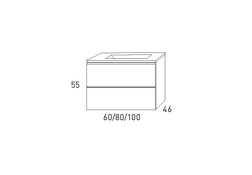 Conjunto mueble de baño Granada Viso croquis 14