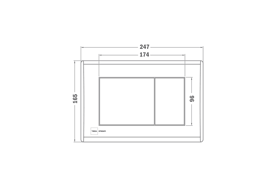 Pack inodoro suspendido + cisterna empotrada + pulsador Soller Strohm Teka croquis 6