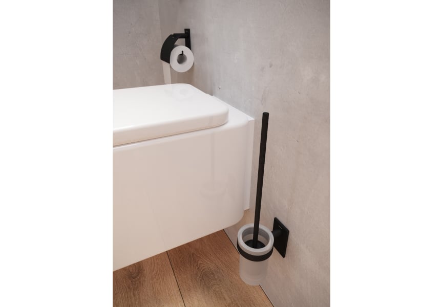 Escobillero de baño a pared Stick de 7.6x10.7x38.3 cm cromo de Cosmic