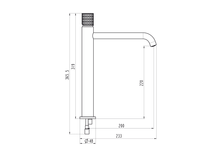 Grifo de lavabo Helios GME croquis 7