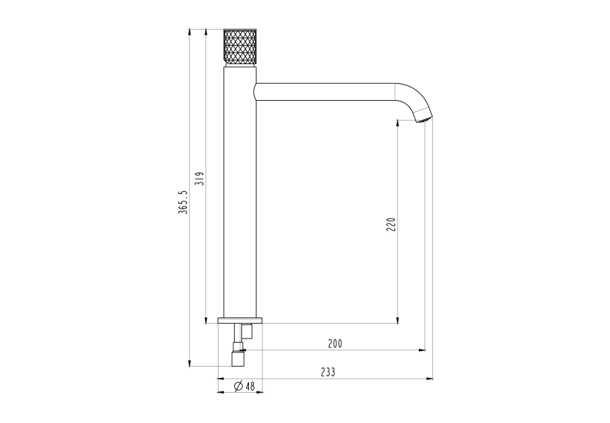 Grifo de lavabo Helios GME croquis 7
