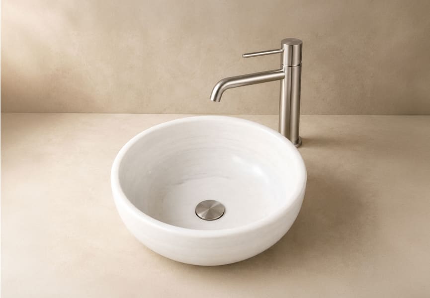Lavabo de mármol natural Paris Bruntec ambiente 2