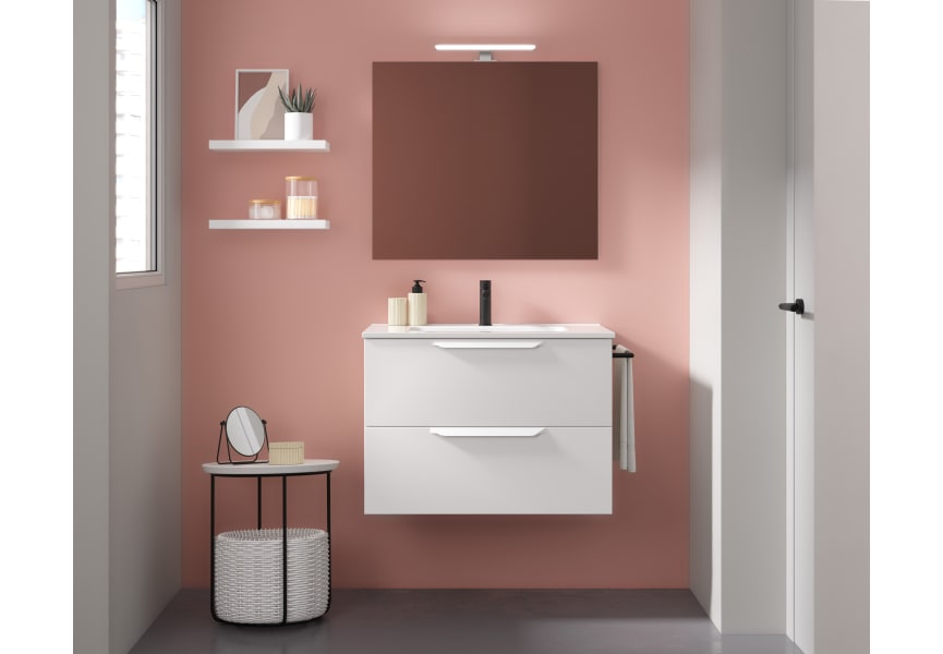 Organizador maquillaje con 1 cajón Natureo Blanco - Decoración de baño -  Eminza