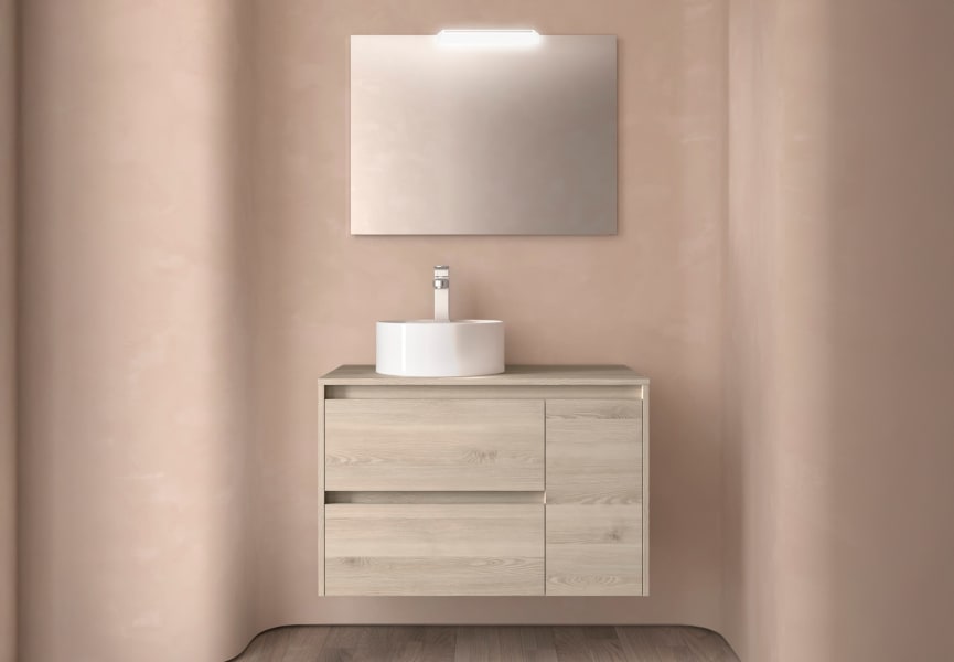 Mueble de baño con encimera de madera Noja Salgar principal 6