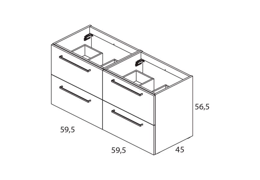 Conjunto mueble de baño Easy Royo croquis 10