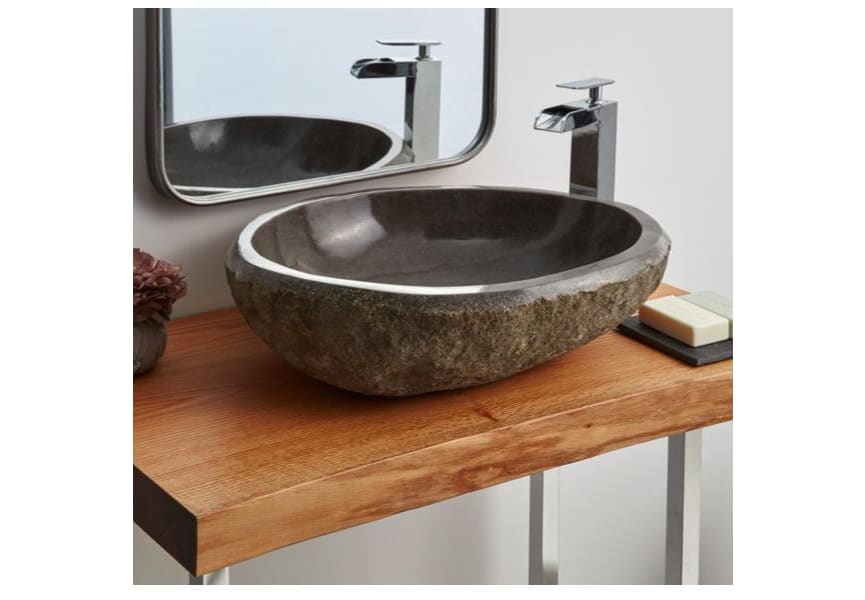 Lavabo sobre encimera de piedra natural Río de Bathco